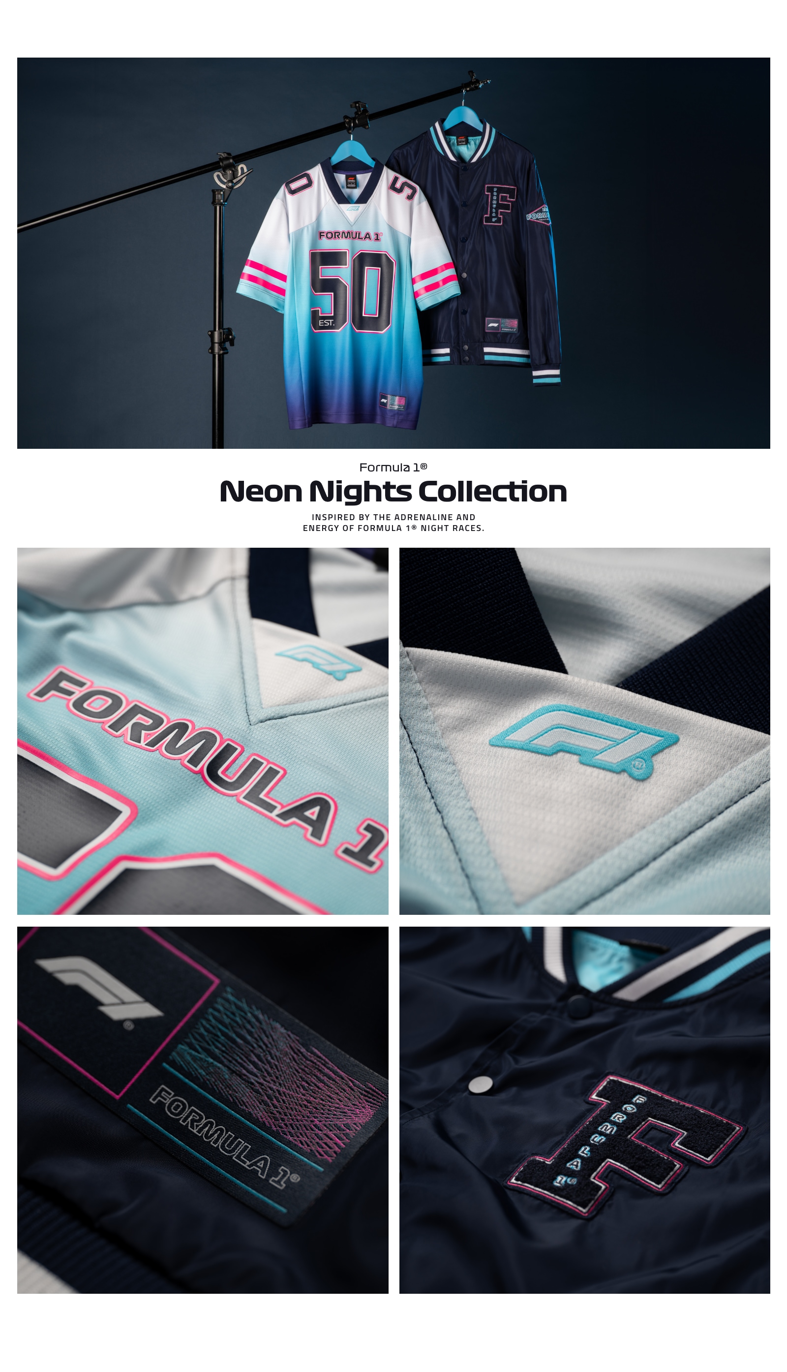 Formula 1. Neon Nights Collection. Inspired by the adrenaline and energy of Formula 1 Night Races.